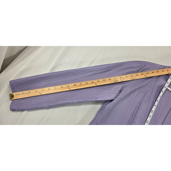 Eileen Fisher Silk Pant Set Kimono Jacket Minimalist Lagenlook 2-Piece Purple S - Picture 13 of 14